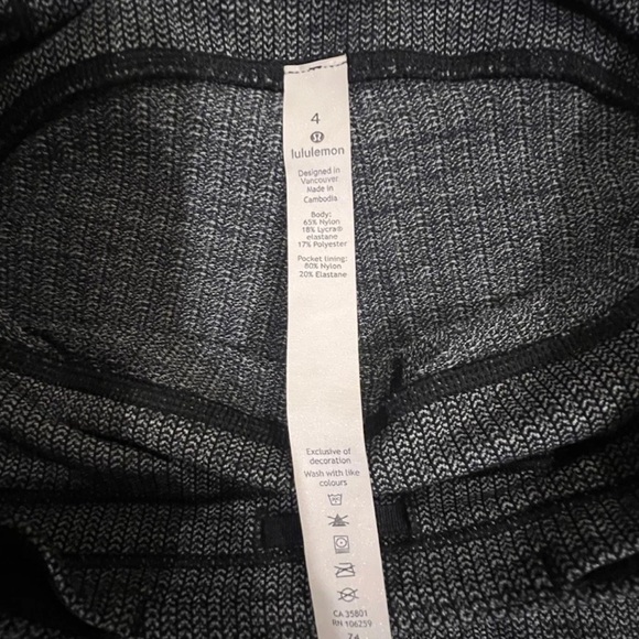Lululemon Speed Up Tight High-Rise (28”) – Heathered Black/Gray, Size 4. - Picture 6 of 7